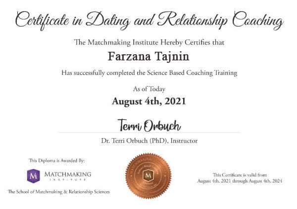 Farzana Certification